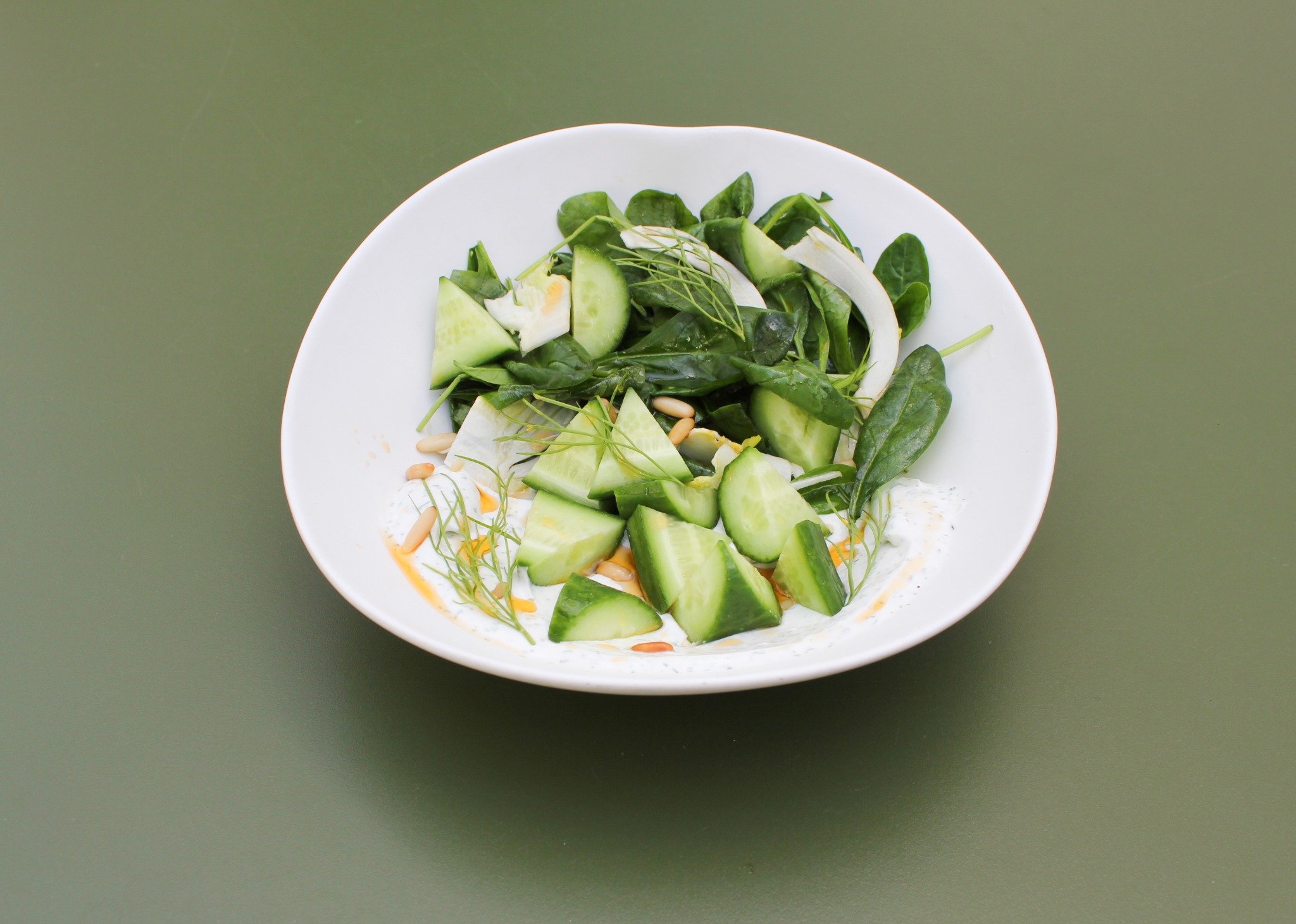 Cucumber, Fennel & Citrus Salad with Chilli Oil