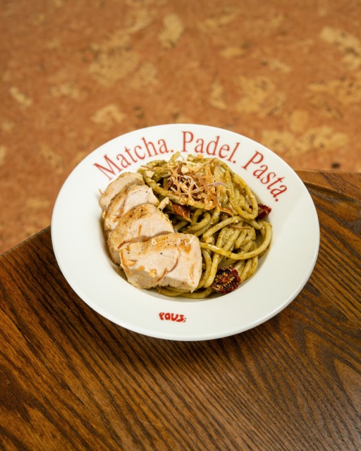 Chicken with Curry Leaf & Cashew Pesto Bucatini Pasta