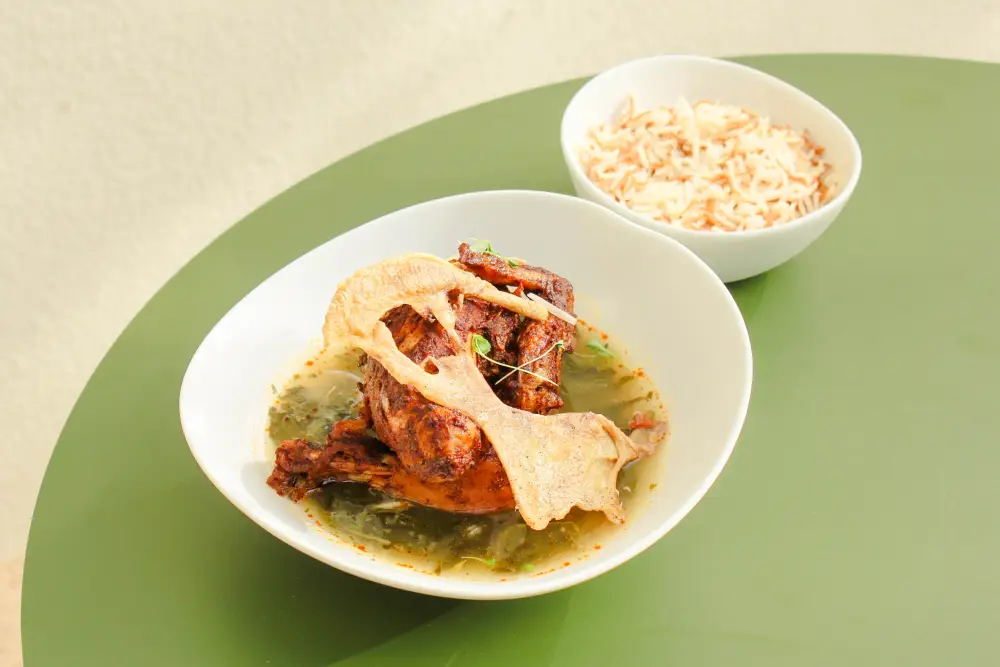 Molokhia Chicken with Vermicelli Rice